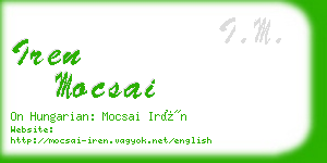 iren mocsai business card